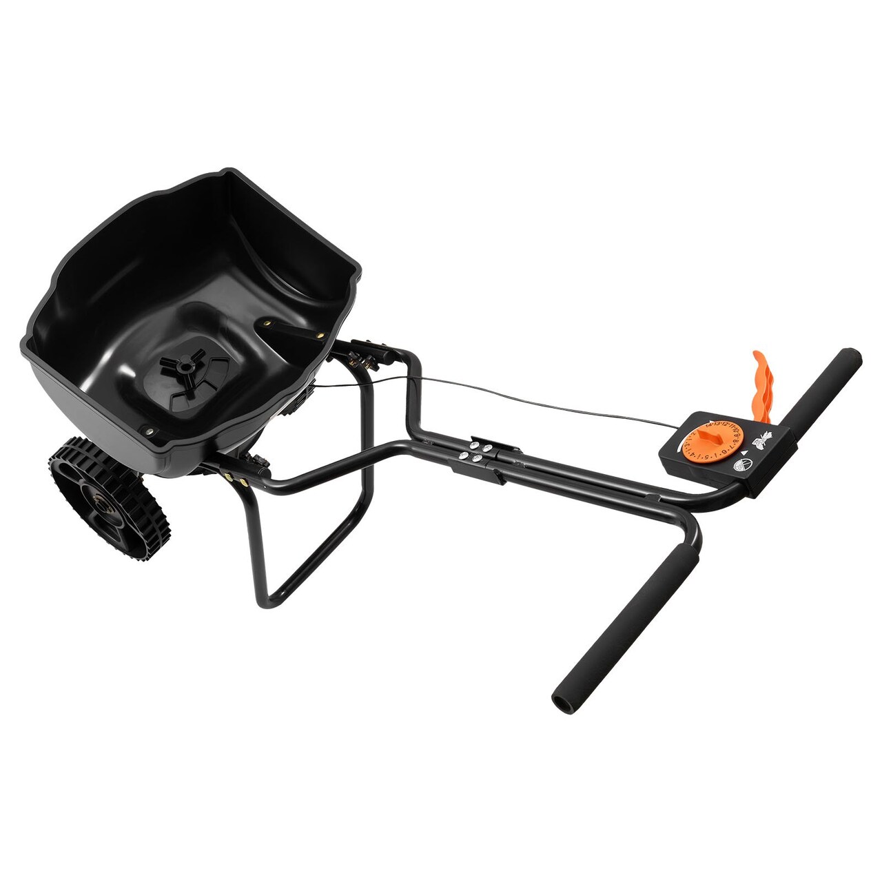 Broadcast Lawn Spreader 15 lbs Capacity Adjustable 30 Settings Black